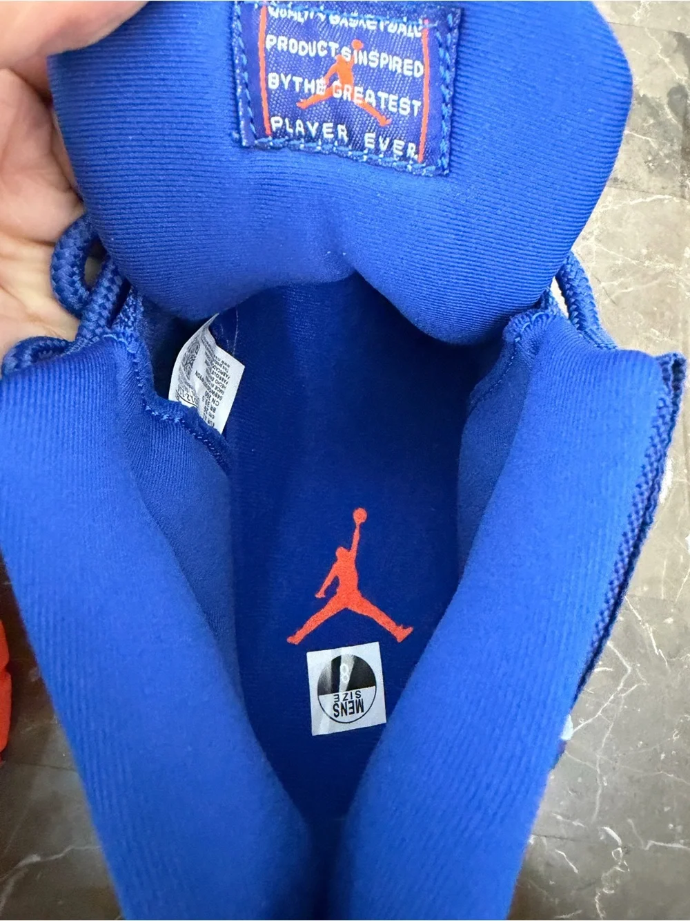 New! Air Jordan 11 Retro, Blue, Orange & White, Men’s Size 8